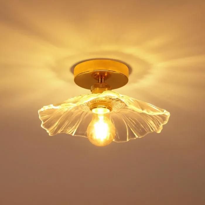 Plafonnier Rétro E27 Luminaire Lustre en Verre Transparent pour Couloir Entree Chambre Cuisine Dia.28 CM (San Ampoule) LUSTRE Plafonnier Rétro E27 Luminaire Lustre en Verre Transparent pour Couloir Entree Chambre Cuisine Dia.28 CM (San Ampoule) LUSTRE