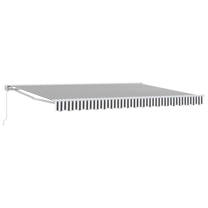 Store - store banne Vidaxl Auvent rétractable manuel Anthracite et blanc 45 × 35 m