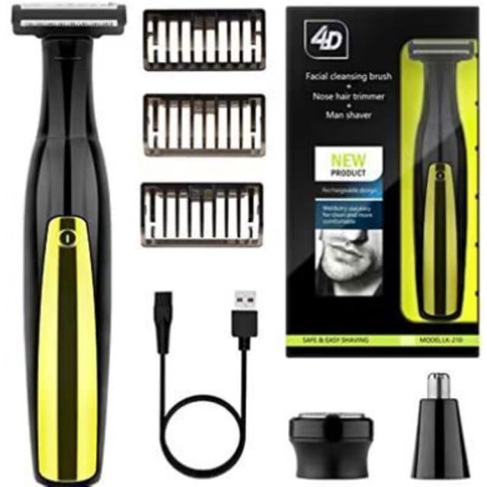 Tondeuse à barbe pour hommes rasoir électrique pour hommes appareil multifonction 4 en 1