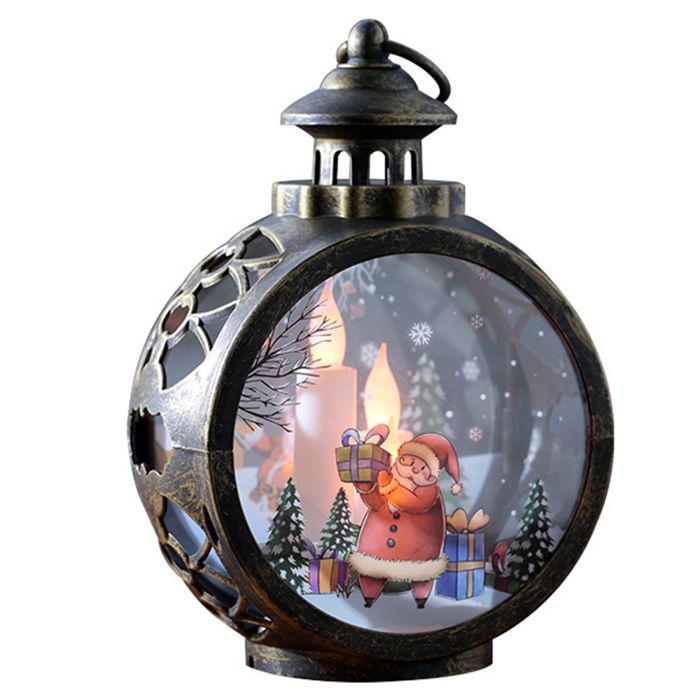 Décorations de noël lampe portable ronde lumières led décoration de vitrine arbre de noël - Aueq - pendentif accessoires créatifs