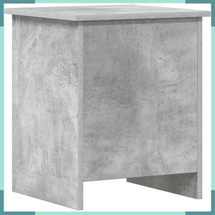 FHE Coffre de rangement avec stockage - Bois dingénierie - Rangement - Intérieur - Gris béton - 40x40x50 cm