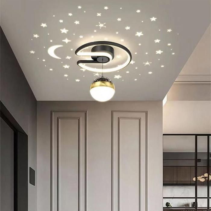 Projecteur LED lune et étoiles 24W dimmable pour chambre enfant couloir cuisine lustre bleu moderne