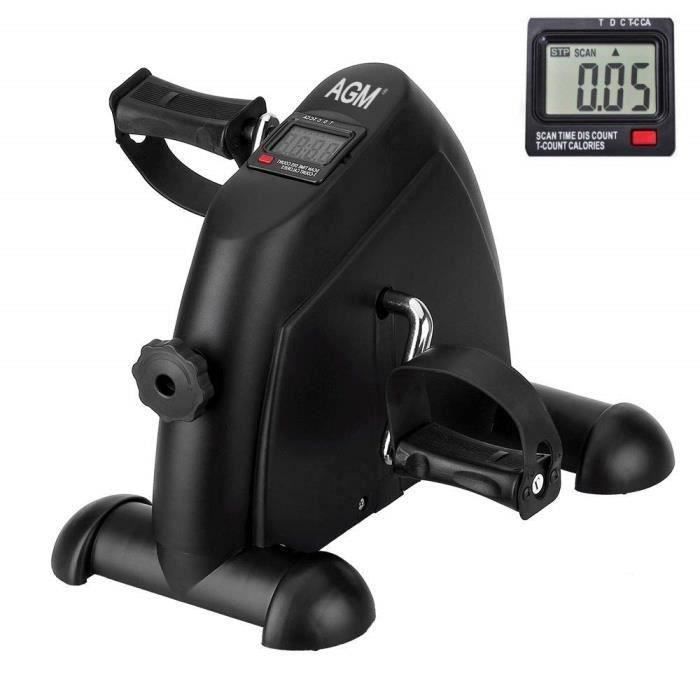 Agm Mini Velo D Appartement Pedalier Appareil De Fitness Avec Moniteur Lcd Resistance Reglable Musculation Pour Bras Et Jambes Noir Prix Pas Cher Cdiscount