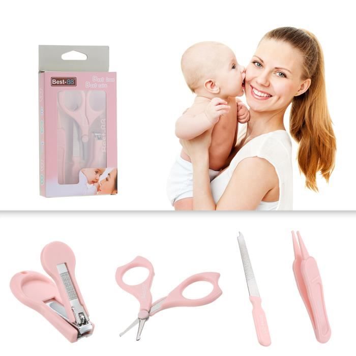 Qualite Set De Manucure Pour Bebe 1 Pince A Ongles 1 Ciseau 1 Tweezer 1 Lime A Ongles Rose Achat Vente Coffret De Manucure Qualite Set De Manucure Pour Cdiscount