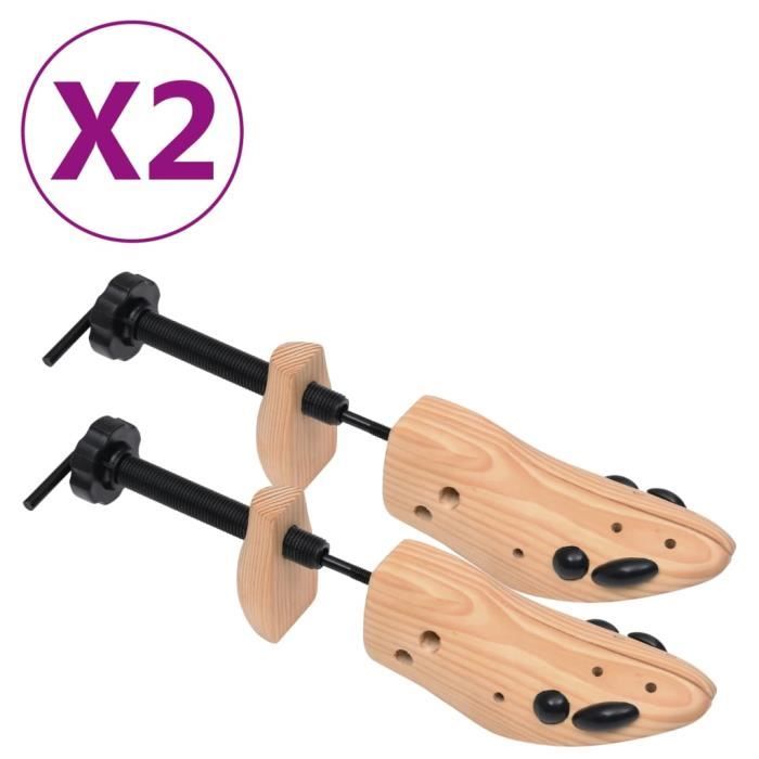 Lot De 2 Paires D'Embauchoirs En Bois De Cèdre Rouge - Cedar Star - Pour Maintien & Fraîcheur Des Chaussures