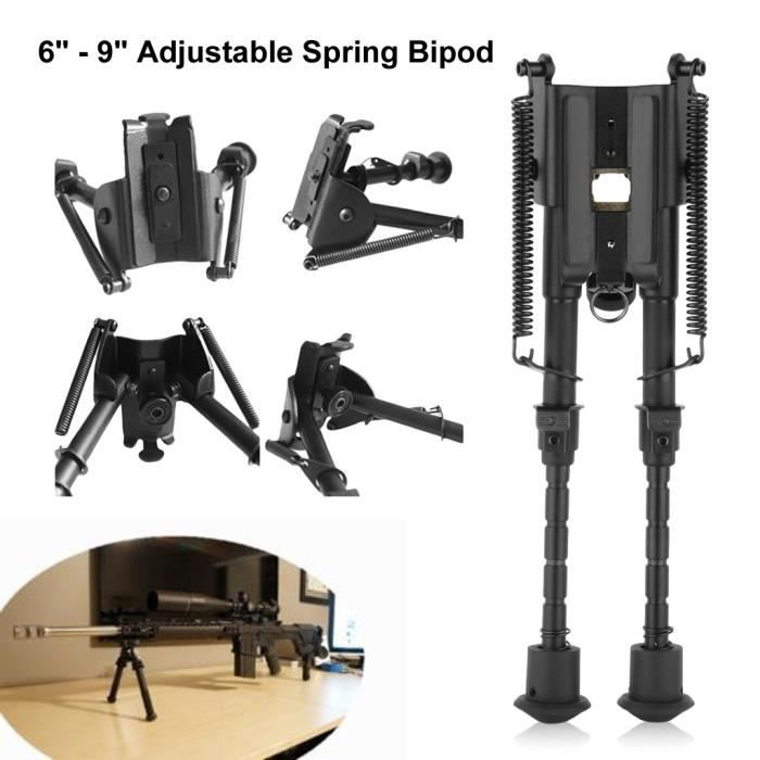 Bipied Tactique Pivotant En Carbone – Réglable – Montage Picatinny – Chasse Et Tir