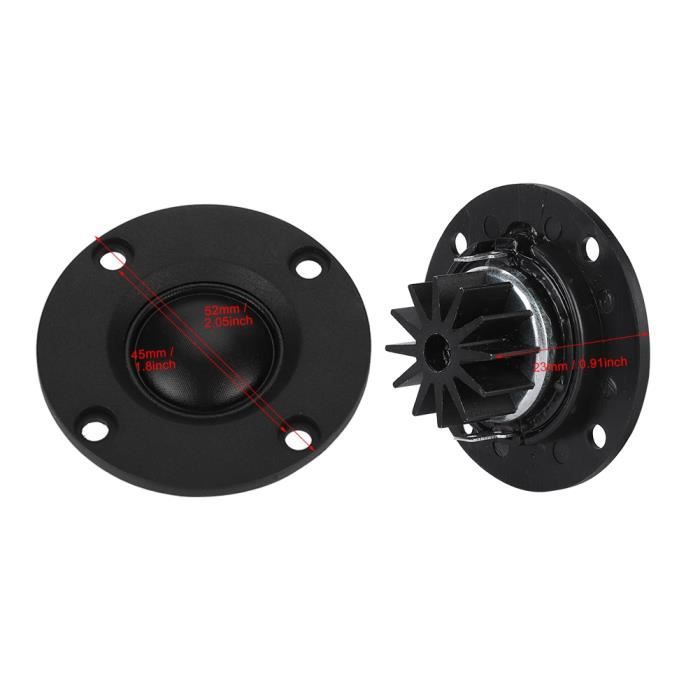 2 Tweeters 1,5 Pouces 6 Ohm 30W - Haut-Parleur Aigu Film De Soie Avec Dissipateur Aluminium - HiFi, Home Cinema, Audio Voiture