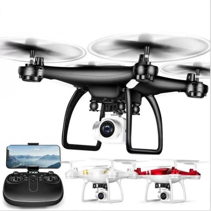 Drone Grande Autonomie 20-30mins avec Caméra HD 720P 120° Grand Angle WiFi FPV avec Vol de Trajectoire, 3D VR Mode sans Tête,