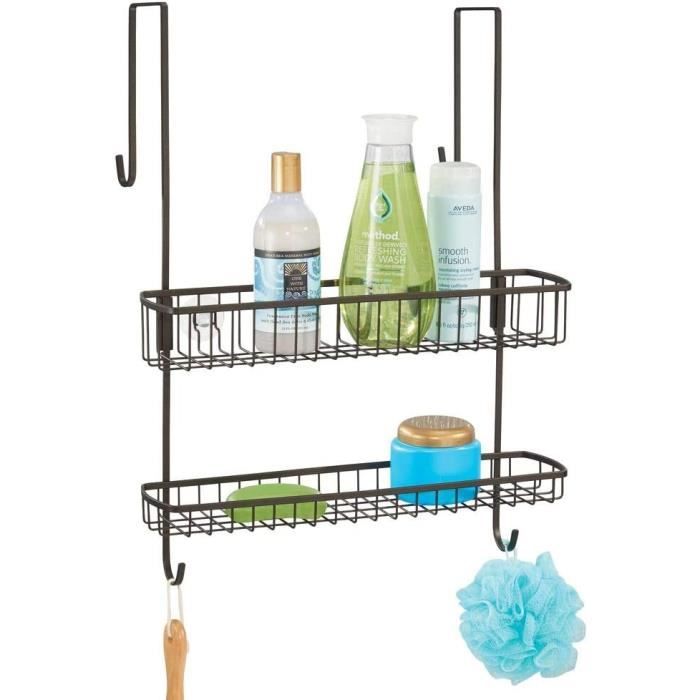 Lot De 2 Etagere Douche Sans Percage, Panier Salle De Bain Sans Perçage