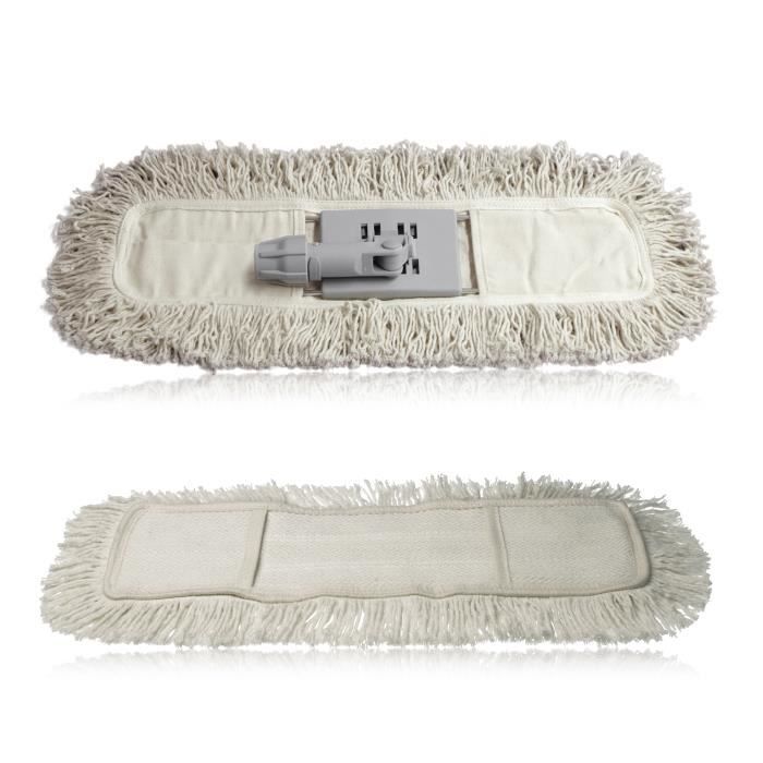 Tête De Balai à Franges En Coton 25,4 Cm - Rechange Pour Serpillière - Super Absorbante, Lavable, Pour Tous Sols