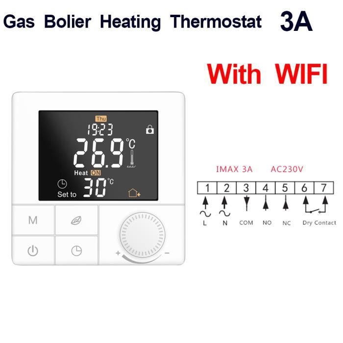 Thermostat Intelligent Numérique Avec Sonde Type K - Connecté Tuya Pour Contrôle De Température Précis