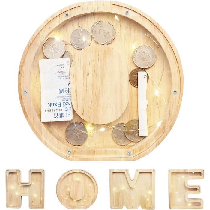 Tirelire personnalisée - Forme de lettre en bois A - Tirelire