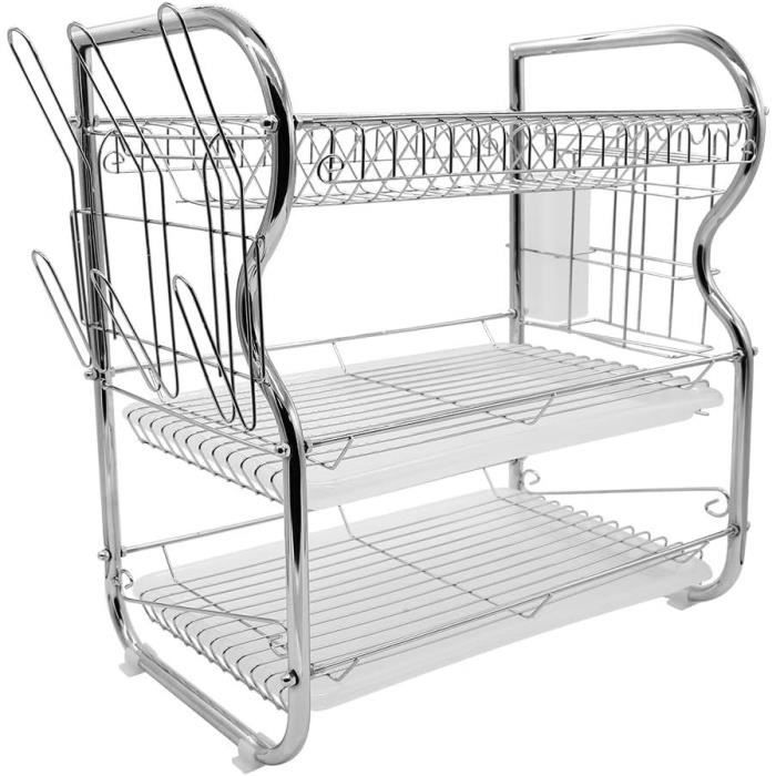 MAISITOO Égouttoirs à Vaisselle, Egoutoire Vaisselle Cuisine Noir à 2