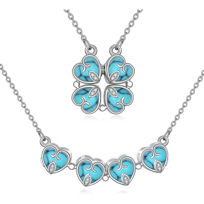 Breloque Trèfle à 4 Feuilles En Argent 925 Avec Pierre De Naissance - Charme Pour Bracelet Ou Collier - Cadeau Porte-bonheur