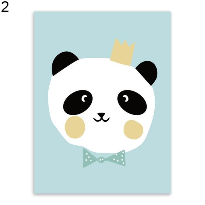 Mignon Animal Affiche Imprimer Moderne Mur Art Photos Peinture Enfants Chambre De Bebe Decor 2 50x70cm Cdiscount Maison