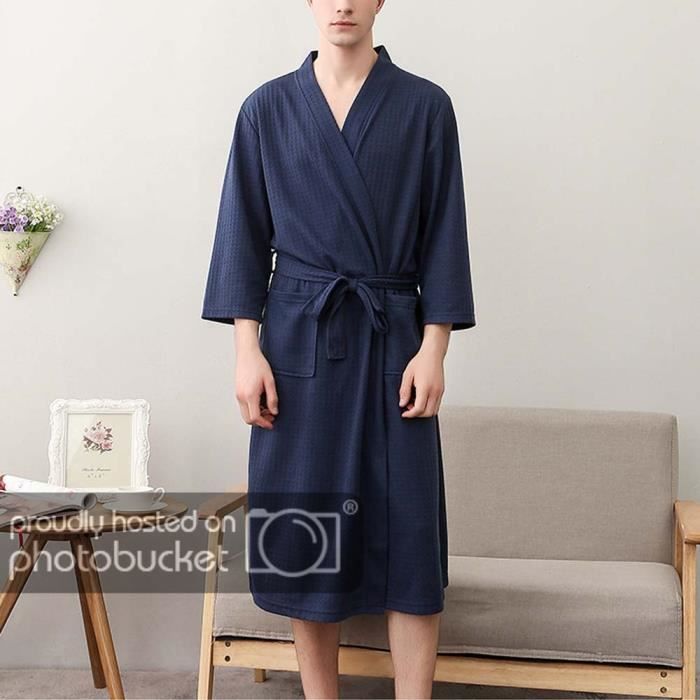 Floringo XXL Peignoir bleu fonc/é