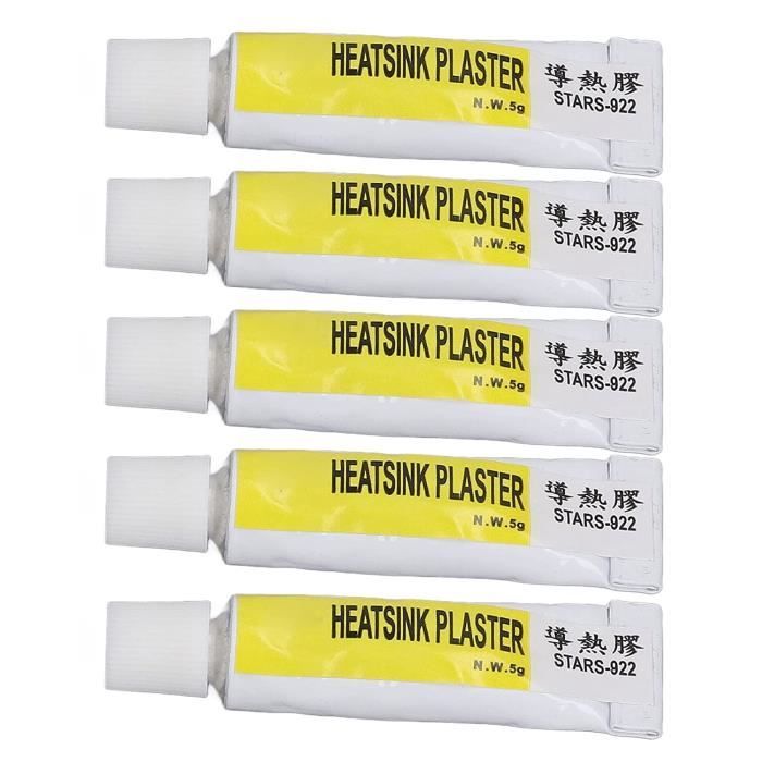 Pâte Thermique Silicone 5 Tubes – Haute Conductivité, Résiste Jusqu’à 300°C, Pour CPU Et Imprimantes 3D