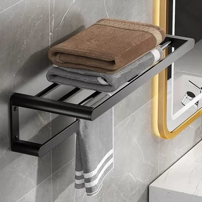 Porte-serviettes autocollant blanc sans perçage pour la maison