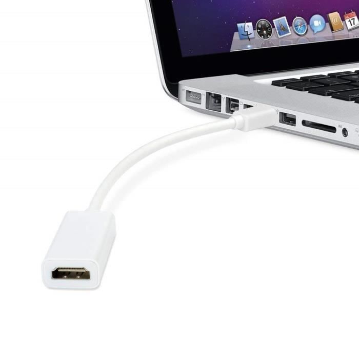 INECK® Adaptateur Mini DisplayPort vers HDMI HDTV AV Câble pour