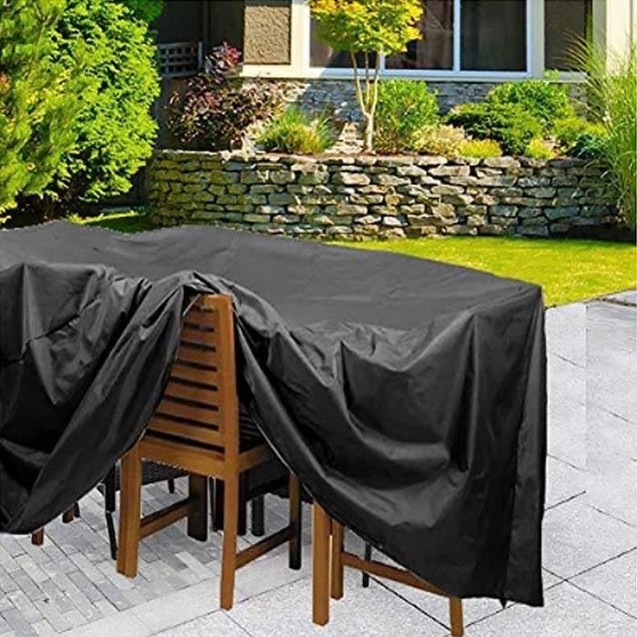 Housse De Protection Ronde Pour Table De Jardin - 180 X 50 Cm, Oxford 420D Imperméable, Anti-UV, Avec Cordon De Serrage