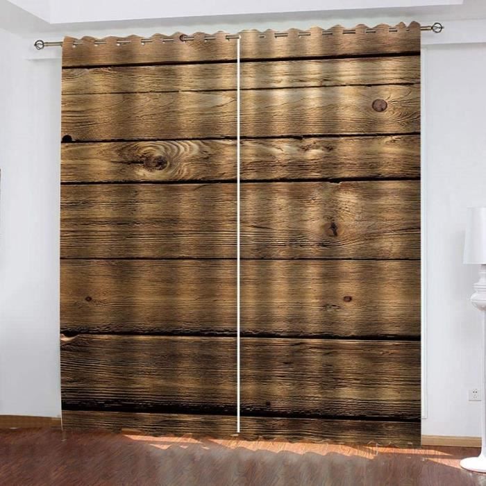 Rideau,Imitation Coton Lin Rideau 3 Couches De Thermique Isolant Anti Froid, Rideau Occultant Pour Chambre-140*260cm Bleu 2 Pièces - Maison