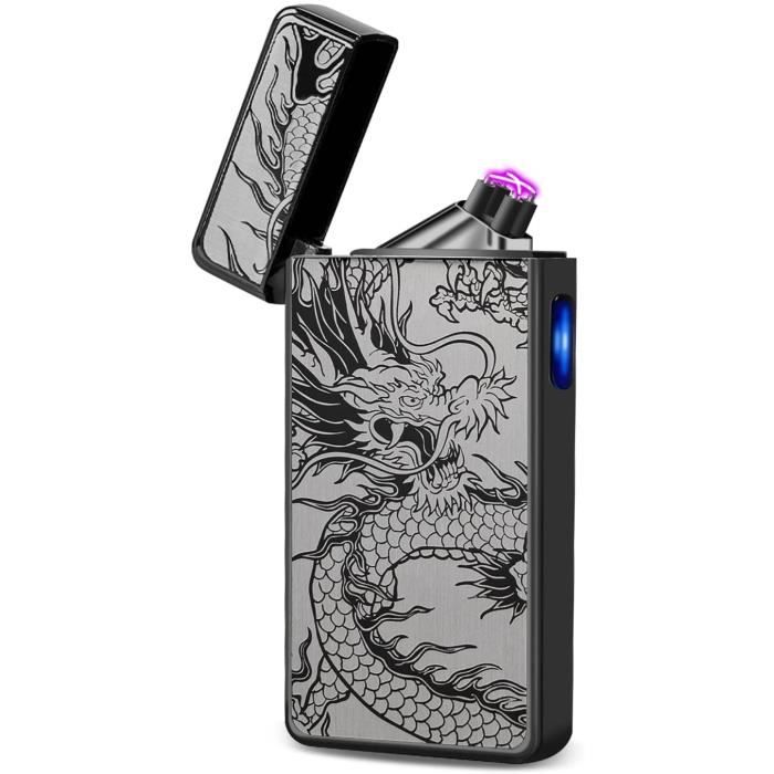 Briquet électrique USB Rechargeable Bistfy - Double Arc Plasma, Coupe-vent, étanche, Avec Lampe Torche Triple Mode - 4