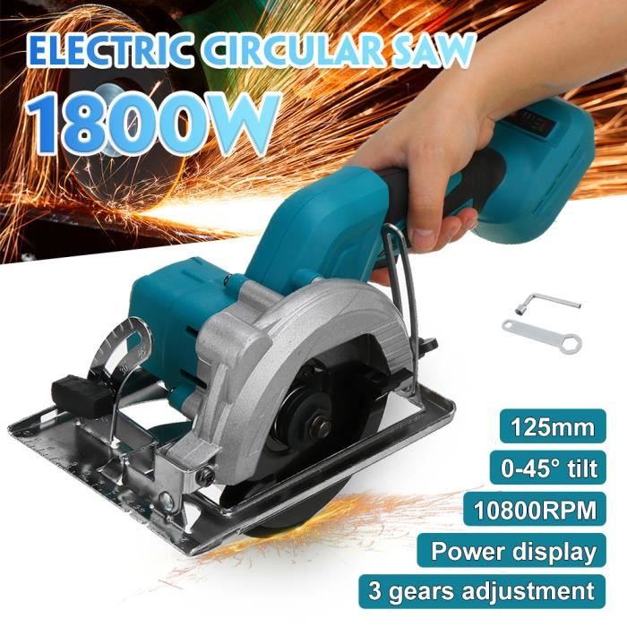 Scie Circulaire YOFIDRA Sans Fil – 10800 Tr/min, Compatible Makita, Pratique Et Costaude