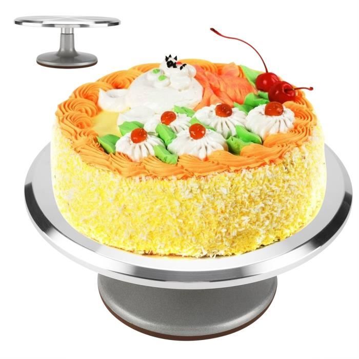 12 Pouces En Aluminium Plaque Tournante De Gateau Tournant Tournant Decoration Decorant Patisserie Cuisson Outil De Decoration Cdiscount Maison