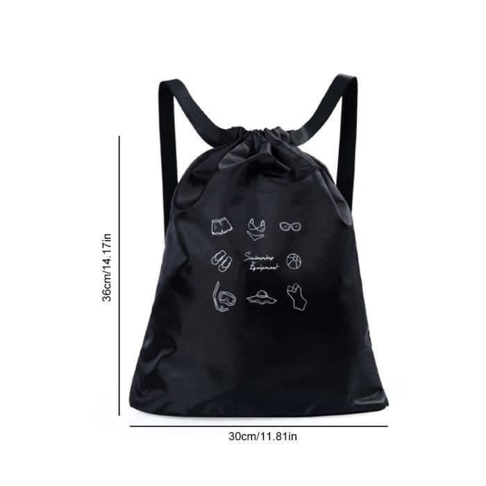Générique Sac De Natation Enfant,Sac De Natation Garçons - Compartiments Séparés Sec/Humide À Cordon Léger Motifs Enfantins Pour École Sport Voyage Plage