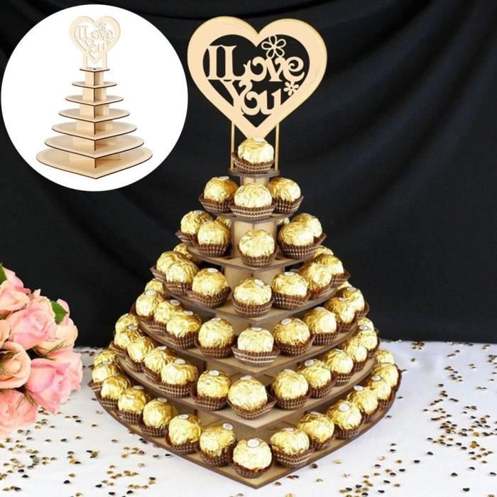 Moule A Gateaux Etagere A Chocolat En Forme De Cœur Decoration De Cadre D Amour Presentoir De Mariage Saint Type Display Stan Cdiscount Maison