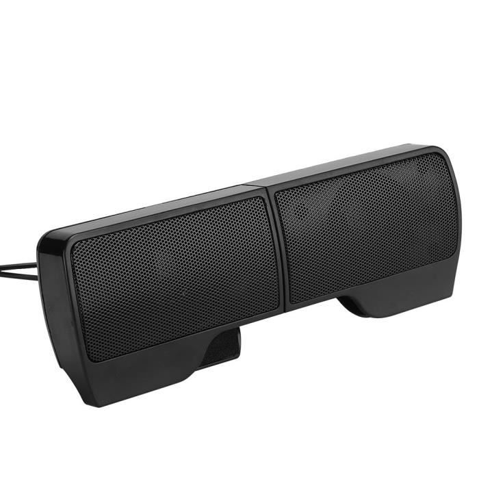 Barre de son pour ordinateur portable Atyhao - Noir - Clip USB - Qualité sonore parfaite