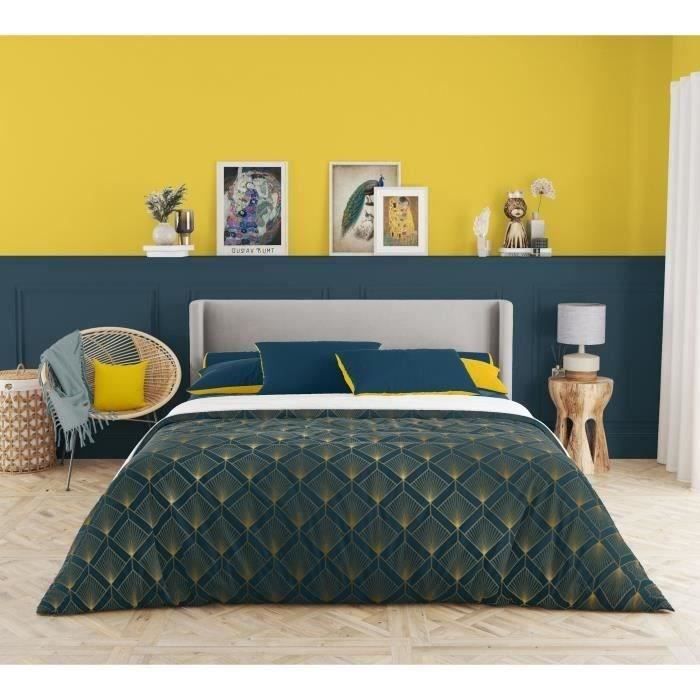 BLANREVE Couette tempérée 300gr/m² - 240x260 cm -100% Polyester - 2 Personnes - Microfibre Imprimé m