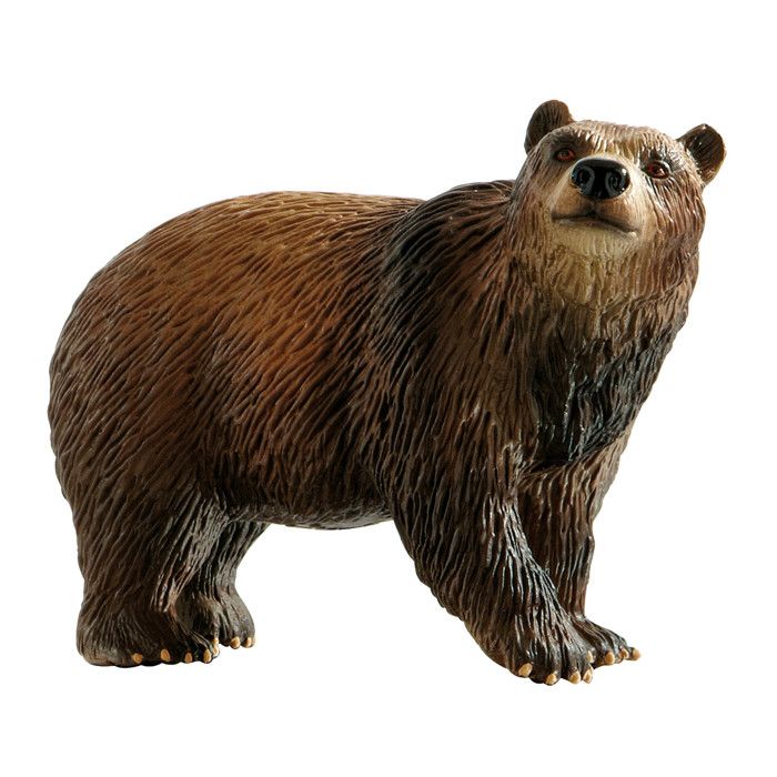 Figurine Petit Ours Brun En Plastique PVC - Modèle 3c - Occasion - Pour Collection Ou Jouet Vintage