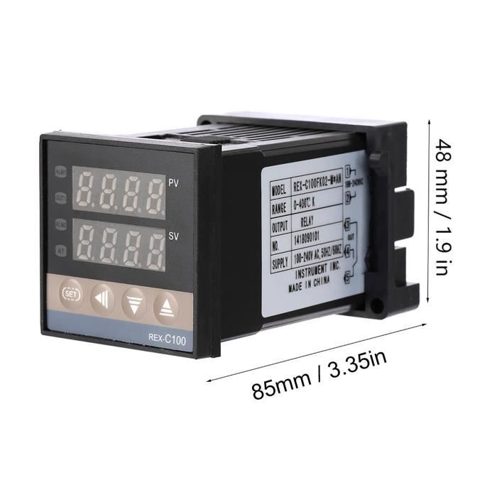 Régulateur de température numérique REX-C100 Thermostat 100-240V 85433