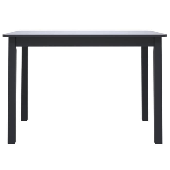 table de salle à manger noir 114x71x75 cm bois d'hévéa massif dioche7869321339618