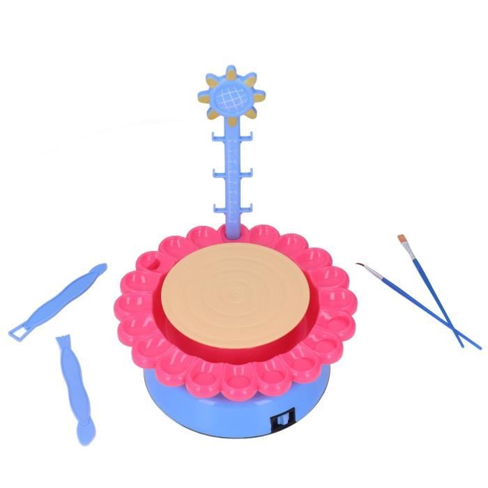 Tour De Poterie électrique Pour Enfants - Kit Créatif Avec Argile Et Couleurs