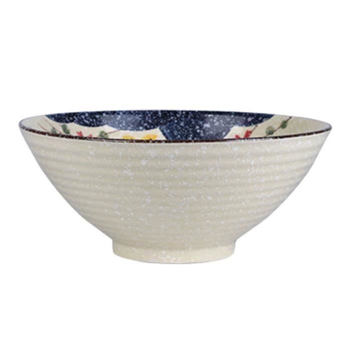 Bol à Ramen En Céramique Avec Couvercle - Bol à Riz 750 Ml