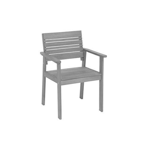chaise de jardin en bois d'acacia 100% fsc - greemotion - maui - look rustique et moderne - pliable - extérieur