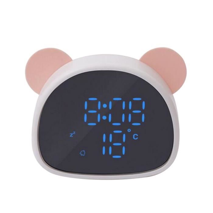 Réveil Numérique Horloge D'affichage Miroir Cartoon Panda Alarm Clock