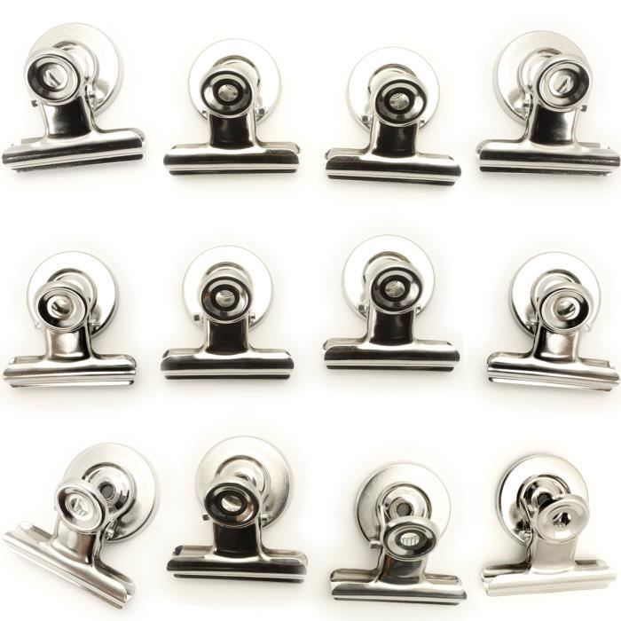 10 Pièces Pince Aimantée Frigo – Clip Magnétique Robuste Pour Notes, Photos, Listes, Mémos – Force Adhérence Élevée