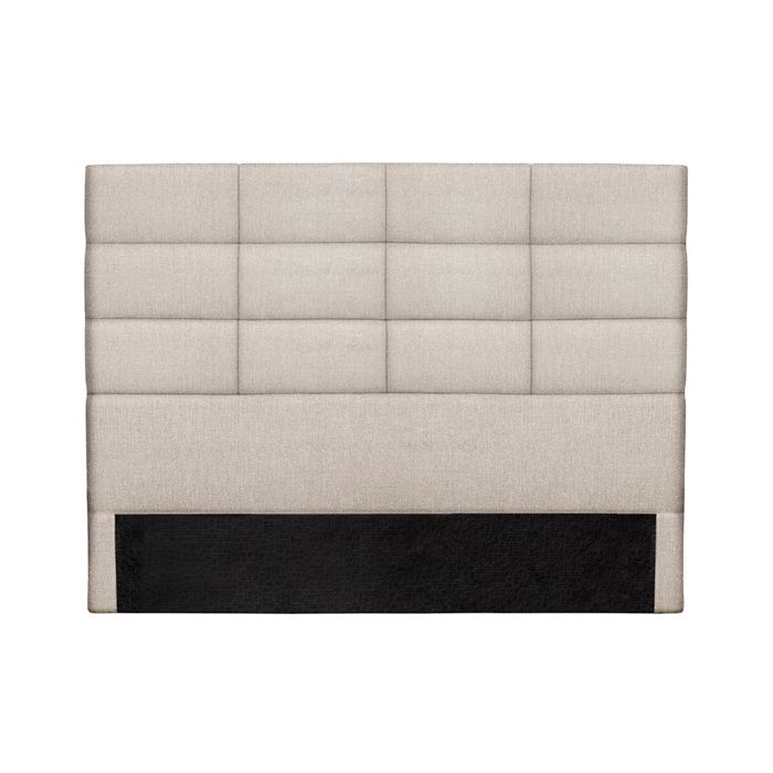 Miliboo T/ête de lit capitonn/ée en Tissu Beige 180 cm HALCIONA