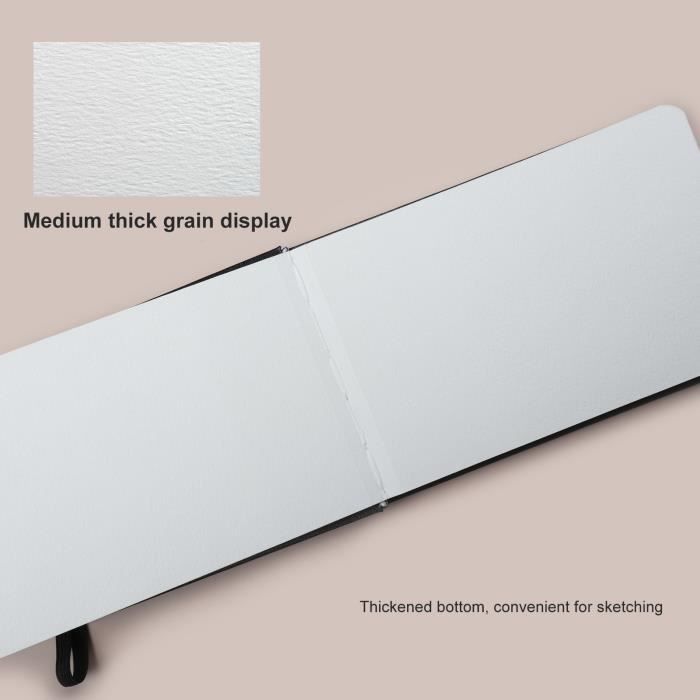 Tumuarta Carnet De Croquis Aquarelle 12 X 12 Cm, 300 G/m², 100 % Coton, Pressé à Froid, 24 Feuilles, 48 Pages, Journal Aquarelle Pour Une Utilisation Comme Carnet De Croquis De Voyage