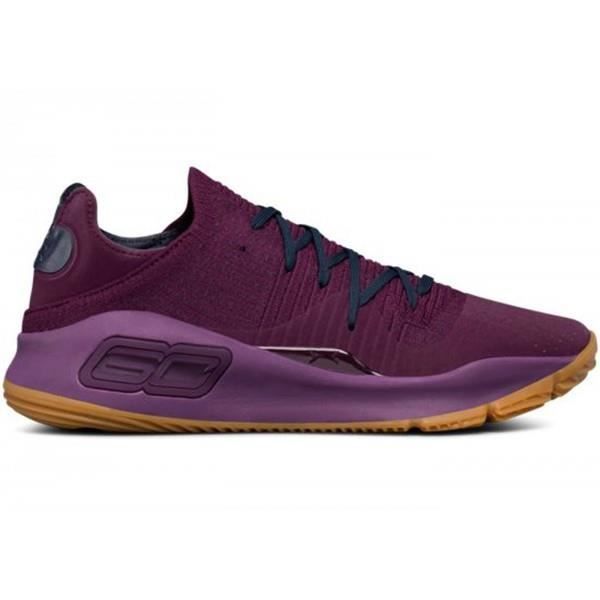 Chaussure de Basketball Tige Basse Curry 4 Low Grove Green Vert pour Homme Under Armour
