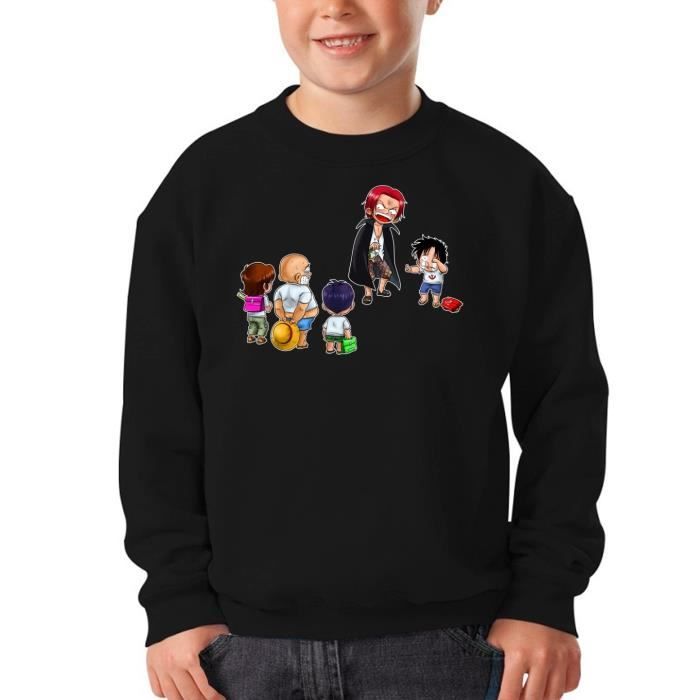 Pull Enfant Garcon Manga Parodie One Piece Traduction Pulls Enfants Haute Qualite 673 Noir Cdiscount Pret A Porter