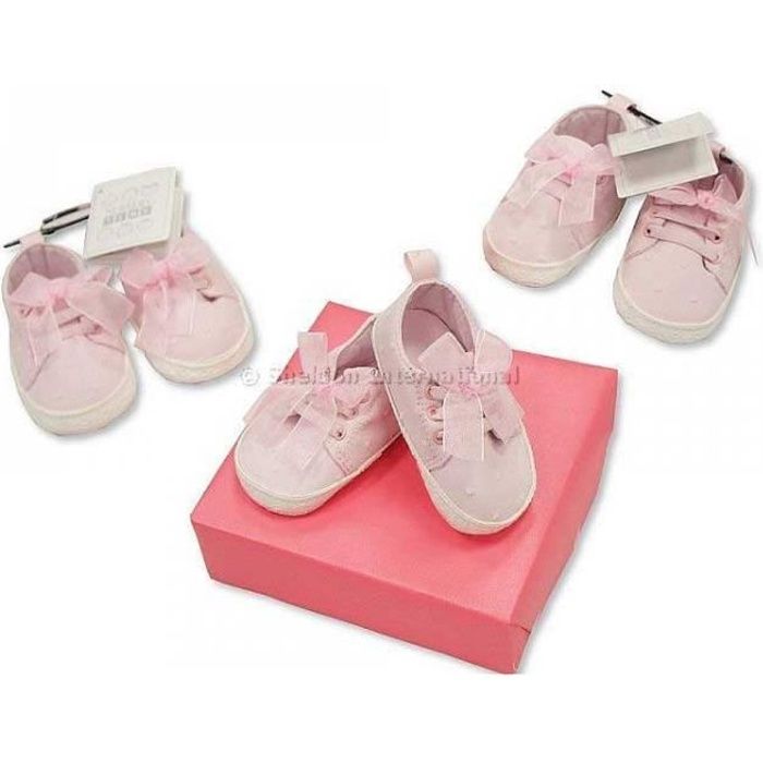 Chaussures Bébé Fille - Basket - 6 / 12 mois - Textile - Rose