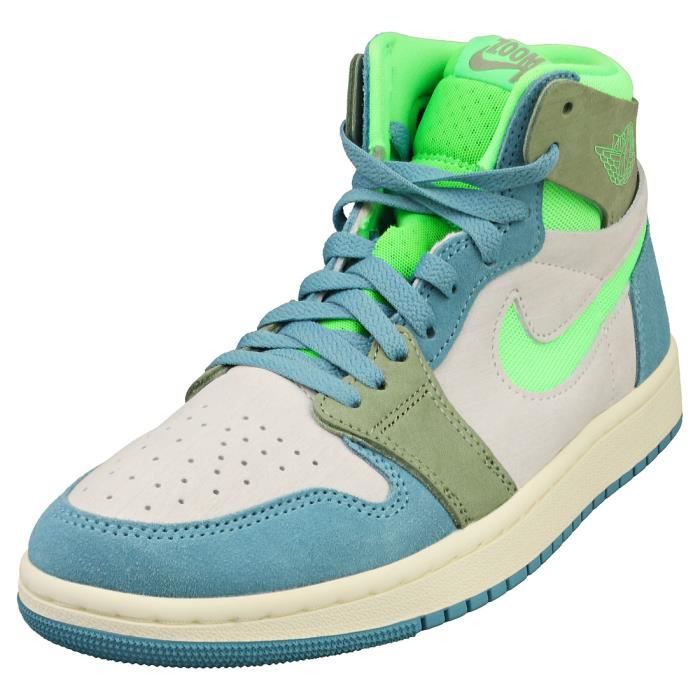 Baskets Nike AIR JORDAN 1 ZM AIR Femme Gris Bleu Daim Lacets 38 EU Cdiscount Chaussures
