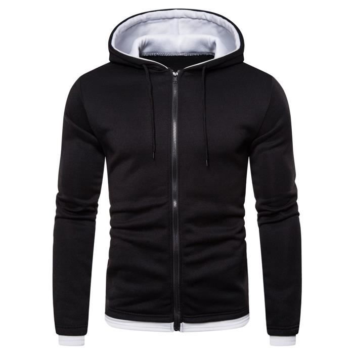 Sweat à Capuche Ultras / Hooligans Allemagne - Coton, Noir, Coupe Régulière Homme