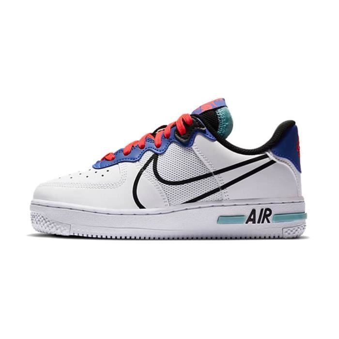 Baskets Nike Air Force 1 React (GS) CD6960-101 Chaussures de Sport ...