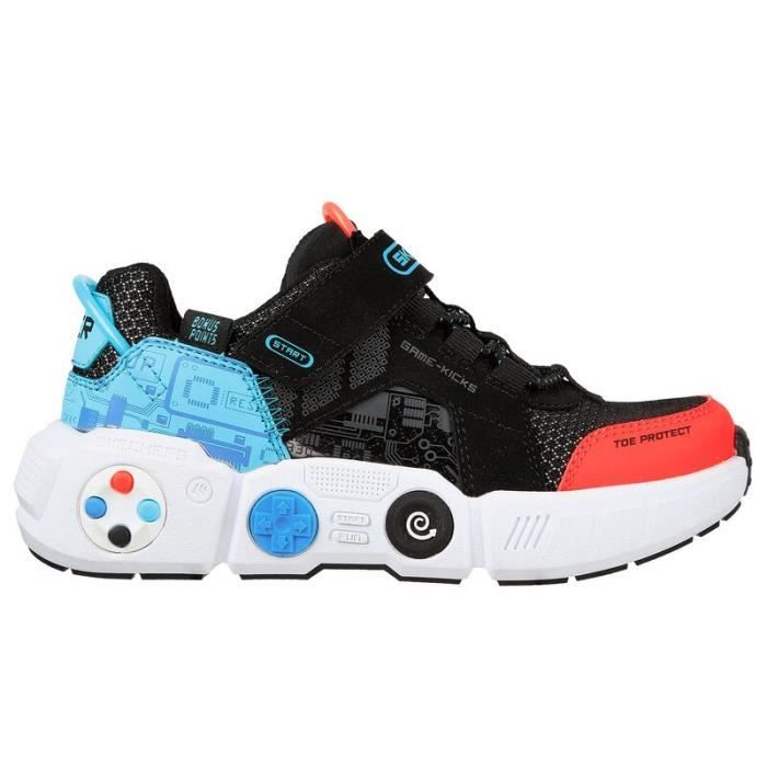 Chaussures de lifestyle enfant Skechers Game Kicks : Gametronix - noir/blanc/bleu/rouge