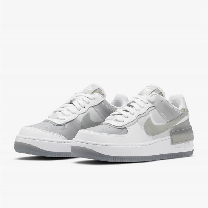 Air Force 1 Low Shadow Femme Baskets AF1 Air Force One Pas Cher Gris et  Blanche Gris - Cdiscount Chaussures